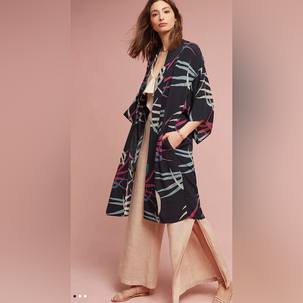 NWT: Anthropologie Maeve Kira Long Kimono Jacket